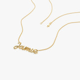 14K Wire Script Custom Name Necklace Ferkos Fine Jewelry