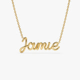 14K Wire Script Custom Name Necklace 14K Gold Ferkos Fine Jewelry