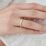 14k Solid Dome Croissant Ring Ferkos Fine Jewelry