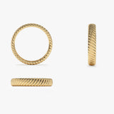 14k Solid Dome Croissant Ring Ferkos Fine Jewelry