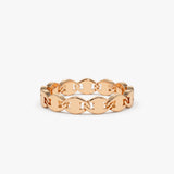 14K Chain Link Ring 14K Rose Gold Ferkos Fine Jewelry