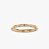 14k Wavy Promise Ring 14K Rose Gold Ferkos Fine Jewelry
