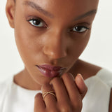 14K Gold Beaded Band Criss Cross Statement Ring Ferkos Fine Jewelry