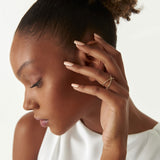 14K Gold Beaded Band Criss Cross Statement Ring Ferkos Fine Jewelry