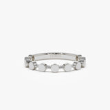 14K Tiny Round Stackable Ring For Women Ferkos Fine Jewelry