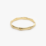 14k Dainty Minimal Bamboo Gold Ring Ferkos Fine Jewelry