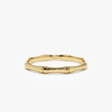 14k Dainty Minimal Bamboo Gold Ring 14K Gold Ferkos Fine Jewelry