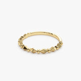 14K Pyramid and Bead Stacking Band Ferkos Fine Jewelry