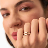 14K Plain Gold Crossover Ring Ferkos Fine Jewelry