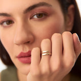 14K Plain Gold Crossover Ring Ferkos Fine Jewelry