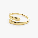 14K Plain Gold Crossover Ring Ferkos Fine Jewelry