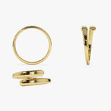 14K Plain Gold Crossover Ring Ferkos Fine Jewelry