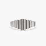 14K Bold Fluted Graduating Gold Ring Ferkos Fine Jewelry