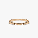 14K Cute Bead Stacking Band 14K Rose Gold Ferkos Fine Jewelry
