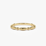 14K Cute Bead Stacking Band 14K Gold Ferkos Fine Jewelry