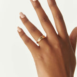 14k Dome Dual Band Stackable Statement Ring Ferkos Fine Jewelry