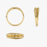 14k Dome Dual Band Stackable Statement Ring Ferkos Fine Jewelry