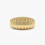 14k Gold Chunky Ribbed Statement Ring 14K Gold Ferkos Fine Jewelry