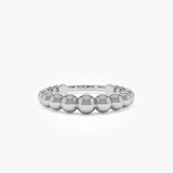 14k 4MM Beaded Graduating Ring Ferkos Fine Jewelry