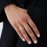 14k Fluted Textured Graduating Ring  Ferkos Fine Jewelry