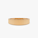 14k Fluted Textured Graduating Ring 14K Rose Gold Ferkos Fine Jewelry