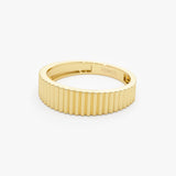14k Fluted Textured Graduating Ring Ferkos Fine Jewelry