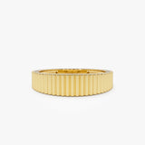 14k Fluted Textured Graduating Ring 14K Gold Ferkos Fine Jewelry