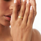 14K Stackable Ribbed Woven Gold Ring Ferkos Fine Jewelry