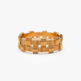 14K Stackable Ribbed Woven Gold Ring 14K Rose Gold Ferkos Fine Jewelry