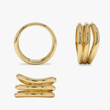 14K Stacked Chunky Curved Ring Ferkos Fine Jewelry