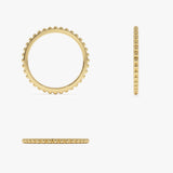 14k Beaded Wedding Band Ferkos Fine Jewelry