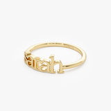 14K Gold Custom Name Ring Ferkos Fine Jewelry