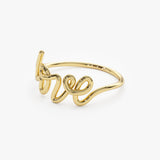 14K Gold Script Love Ring Ferkos Fine Jewelry