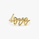 14K Gold Script Love Ring 14K Gold Ferkos Fine Jewelry