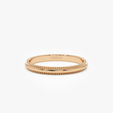 14kt Milgraine Edge Wedding Band 14K Rose Gold Ferkos Fine Jewelry