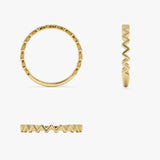 14K High and Low Zig Zag Ring Ferkos Fine Jewelry