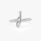 14K Minimalist Wire Letter Ring Ferkos Fine Jewelry