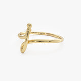 14K Minimalist Wire Letter Ring Ferkos Fine Jewelry