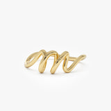 14K Minimalist Wire Letter Ring Ferkos Fine Jewelry