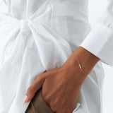 14K Gold Trio Diamond Bracelet with Thin Chain Ferkos Fine Jewelry