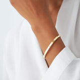 14k 3MM Flat Flush Setting Stacking Diamond Bangle Ferkos Fine Jewelry