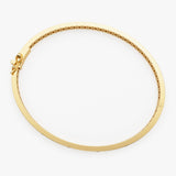 14k 3MM Flat Flush Setting Stacking Diamond Bangle Ferkos Fine Jewelry