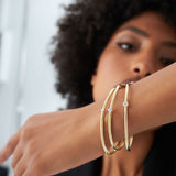 14k Solitaire Diamond Bangle Bracelet 0.10 - 0.30 ctw Ferkos Fine Jewelry