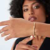 14k Solitaire Diamond Bangle Bracelet 0.10 - 0.30 ctw Ferkos Fine Jewelry