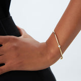 14k Solitaire Diamond Bangle Bracelet 0.10 - 0.30 ctw Ferkos Fine Jewelry