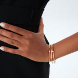 14k Solitaire Diamond Bangle Bracelet 0.10 - 0.30 ctw Ferkos Fine Jewelry