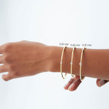 14k Solitaire Diamond Bangle Bracelet 0.10 - 0.30 ctw Ferkos Fine Jewelry