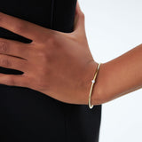 14k Solitaire Diamond Bangle Bracelet 0.10 - 0.30 ctw Ferkos Fine Jewelry