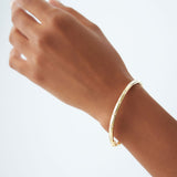 14k 4mm Dome Star Setting Diamond Bangle Bracelet Ferkos Fine Jewelry