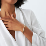 14k 4mm Dome Star Setting Diamond Bangle Bracelet Ferkos Fine Jewelry